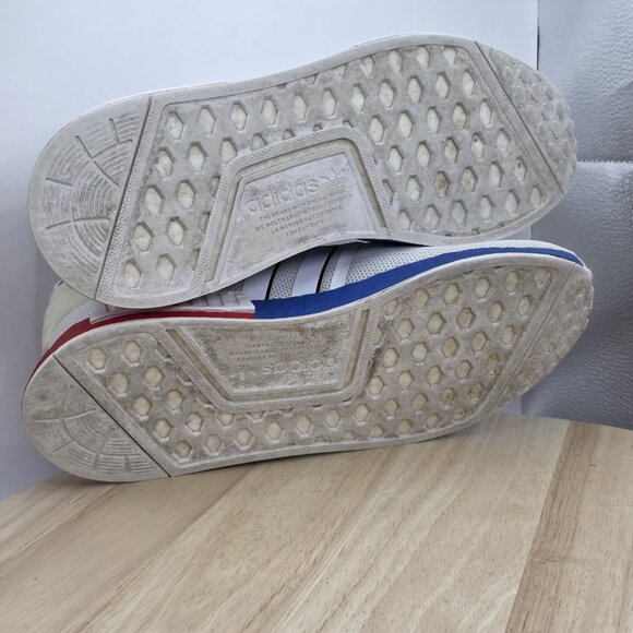 Adidas Men's NMD_R1 Seoul South Korea Sneakers FY1163 White Red Blue 10 - Picture 7 of 8